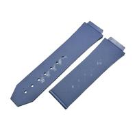 ROUREOX Elastic Silicone Rubber Watch Strap Soft Replacement Band Sweatproof for Men Women Gym & Diving Activities for Hublot Big Bang/Classic Fusion-Blue 19 * 13MM