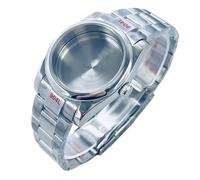 ROUREOX ETA 2824 PT5000 Case Kit Domed Smooth Bezel 3-Link Band Sapphire Lens 36mm 40mm Exhibition Back Watch DIY Parts for Rolex Oyster Perpetual/Datejust-D 40MM