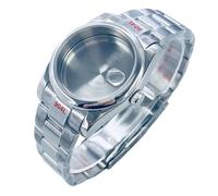 ROUREOX ETA 2824 PT5000 Case Kit Domed Smooth Bezel 3-Link Band Sapphire Lens 36mm 40mm Exhibition Back Watch DIY Parts for Rolex Oyster Perpetual/Datejust-C 36MM