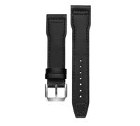 ROUREOX Genuine Leather Watch Band Adjustable Metal Buckle Soft Leather Watch Straps Accessories for IWC Mark XVII Mark XVIII Le Petit Prince Big Pilot-Black 21mm