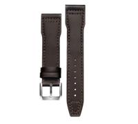 ROUREOX Genuine Leather Watch Band Adjustable Metal Buckle Soft Leather Watch Straps Accessories for IWC Mark XVII Mark XVIII Le Petit Prince Big Pilot-Brown 21mm