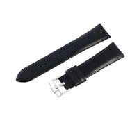 ROUREOX Genuine Leather Watch Strap 22mm Replacement Watch Band with Silver Rose Gold Buckle for Emporio Armani AR1674 1647 0389 0397 0398 1648 0382-Black + Silver