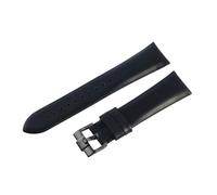 ROUREOX Genuine Leather Watch Strap 22mm Replacement Watch Band with Silver Rose Gold Buckle for Emporio Armani AR1674 1647 0389 0397 0398 1648 0382-Black + Black