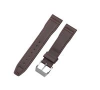 ROUREOX Genuine Leather Watch Straps With Stainless Metal Clasp Quick Release Replacement Bands for IWC Mark XVII XVIII Big Pilot's Portugieser Chronograph-Brown 21mm