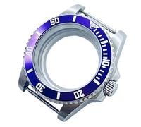 ROUREOX GMT Watch Case 40mm Aluminium Bezel Sapphire Glass 120-Click for ETA2824 PT5000 Automatic Movement Mod Parts for Rolex Submariner/GMT-Master II - E2