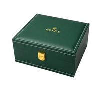 ROUREOX Green Watch Presentation Storage Case Gold Tone Clasp Complete Gift Packaging Set Holder for Rolex