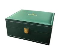 ROUREOX Hardwood Watch Case Display - Storage Box with PU Cushions - Protective Timber Holder for Rolex Sky-Dweller