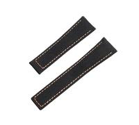 ROUREOX Hybrid Watch Strap 20mm 22mm Woven Nylon with Genuine Leather Lining Replacement Watch Band for TAG Heuer Carrera Series-Black + Orange 20mm