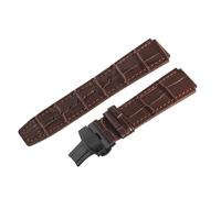 ROUREOX Leather Watch Strap 23mm Alligator Grain Replacement Watch Band with Deployment Butterfly Clasp for FIYTA Interstellar Series-Black + Black