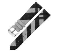 ROUREOX Leather Watch Strap Stainless Steel Pin Buckle Replacement Watch Band for Burberry BU1938 BU9109 BU9107 BU9014 BU9111-Black+Silver 18mm