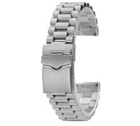 ROUREOX Men's 316L Stainless Steel Replacement Watch Strap，Straight End Solid Metal Watch Band for TAG Heuer Monaco/Formula 1/Carrera/Aquaracer-Silver 22MM
