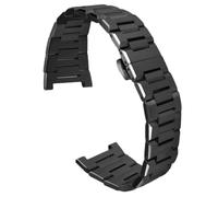 ROUREOX Men's Metal Replacement Watch Strap, Stainless Steel Concave End Replacement Watch Chain for RARONE Gemini Series 8840129/8840119-Black 25 * 15MM