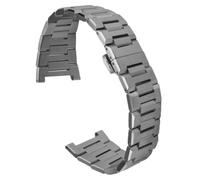 ROUREOX Men's Metal Replacement Watch Strap, Stainless Steel Concave End Replacement Watch Chain for RARONE Gemini Series 8840129/8840119-Titanium 25 * 15MM