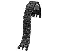 ROUREOX Men's Solid Metal Replacement Watch Bracelet，Brushed Steel Butterfly Buckle Watch Band for Versace V-Race Dual Collection-Black