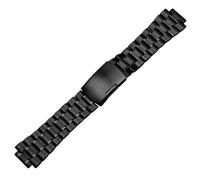 ROUREOX Men's Solid Metal Replacement Watch Strap，Convex Brushed Steel Deployment Watch Band for Timex Tide TW2R55500/T2N720/T2N721/T2N739-Black A 24 * 16MM