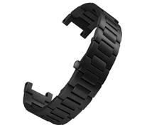 ROUREOX Men's Stainless Steel Concave End Watch Strap, Metal Replacement Watch Bracelet with Tools & Screws for Cartier Pasha WSPA0013/W31077U2-Black 20 * 12MM