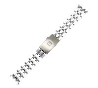 ROUREOX Men's Stainless Steel Watch Strap, Solid Metal Watch Chain Replacement Accessory for Tissot T17/T41/T461/PRC200/T055/T067-Silver 20MM