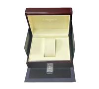 ROUREOX Mens Watch Storage Organiser Rectangular Wood Box Blue Packaging Bag Complete Gift Set for Longines
