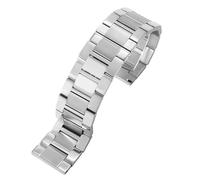 ROUREOX Metal Watch Strap Folding Clasp Premium Solid Stainless Steel Replacement Watch Band for Cartier Tank Solo London-22mm