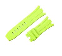 ROUREOX Multi-Colour Silicone Rubber Watch Replacement Strap 28mm Adjustable Soft Band with Metal Pin Buckle for AP Royal Oak 15703/15710-Light Green + No Buckle 28MM