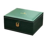 ROUREOX Natural Wood Watch Case - Organiser with Smooth PU Leather Pillows - Durable Box for Wristwatches for Rolex Sky-Dweller