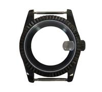 ROUREOX NH35 Watch Case 36mm 39mm Black PVD Fluted Bezel Sapphire Crystal Cyclops fits NH36 Movement Mod Parts for Rolex Oyster Perpetual/Datejust - B2 36MM