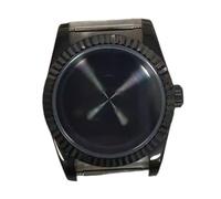 ROUREOX NH35 Watch Case 36mm 39mm Black PVD Fluted Bezel Sapphire Crystal Cyclops fits NH36 Movement Mod Parts for Rolex Oyster Perpetual/Datejust - A2 39MM