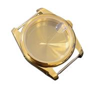 ROUREOX NH35 Watch Case 36mm Gold PVD Fluted Bezel Sapphire Crystal Cyclops Lens fits NH36 Movement Mod Parts for Rolex Oyster Perpetual/Datejust - A5