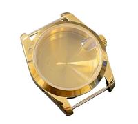 ROUREOX NH35 Watch Case 36mm Gold PVD Fluted Bezel Sapphire Crystal Cyclops Lens fits NH36 Movement Mod Parts for Rolex Oyster Perpetual/Datejust - A3