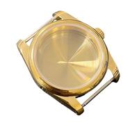 ROUREOX NH35 Watch Case 36mm Gold PVD Fluted Bezel Sapphire Crystal Cyclops Lens fits NH36 Movement Mod Parts for Rolex Oyster Perpetual/Datejust - A6
