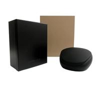ROUREOX Oval Matte Black Timepiece Case Hard Shell Protective Watch Box Single Slot Storage Padded Cushion Interior for Richard Mille RM 055