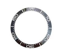 ROUREOX Polished Ceramic Bezel Insert Replacement Bezel with Luminous Markers for Omega Seamaster 300 Collection-Black + White 40.5 * 32.5mm