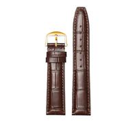 ROUREOX Premium Croc Embossed Leather Watch Strap Quick Release Watch Band with Deployment Clasp for IWC Portofino Pilot's Le Petit Prince Portuguese Chronograph-Brown A+Gold 20 * 18mm