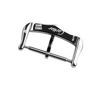 ROUREOX Premium Stainless Steel Watch Buckle Replacement - Polished Classic Pin Clasp for Leather Straps - Universal Fit Repair Accessories for Cartier-Silvery 16mm