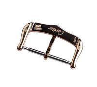 ROUREOX Premium Stainless Steel Watch Buckle Replacement - Polished Classic Pin Clasp for Leather Straps - Universal Fit Repair Accessories for Cartier-Rose Gold 14mm