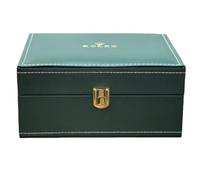 ROUREOX Premium Watch Organiser Cabinet - Wooden Finish with Smooth Leatherette Pillows - Men's Accessory Case for Rolex Oyster Perpetual