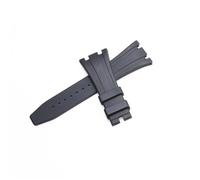 ROUREOX Quick Release Comfortable Silicone Replacement Band, Eco-Friendly Flexible Water-resistant Universal Watch Strap for AP Royal Oak Offshore-Black 27mm