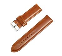ROUREOX Quick Release Genuine Leather Watch Strap Padded Top Grain Calfskin Replacement Band for DW Classic Petite Quadro Iconic ELAN-Brown 20mm