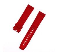ROUREOX Replacement Silicone Watch Strap Sweat - Proof Rubber Watch Strap Retainer for Breitling Avenger/Avenger II Seawolf-Red 22mm