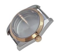 ROUREOX Replacement Watch Case 36mm 39mm Polished Finish Sapphire Cyclops Flat Glass Fit NH35 NH36 Mechanical Movement for Rolex Datejust-F2 39MM