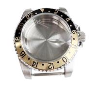 ROUREOX Replacement Watch Case 40mm Sapphire Cyclops Flat Mirror Solid Bottom Fit NH34 NH35 NH36 Automatic Movements for Rolex GMT-Master II-10 40MM