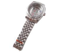 ROUREOX Replacement Watch Case Kit 36mm 39mm Fluted Bezel Sapphire Crystal See Through Solid Back Fit NH35 NH36 NH34 for Rolex Datejust/Oyster Perpetual-2 39MM