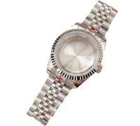 ROUREOX Replacement Watch Case Kit 36mm 39mm Fluted Bezel Sapphire Crystal See Through Solid Back Fit NH35 NH36 NH34 for Rolex Datejust/Oyster Perpetual-4 39MM