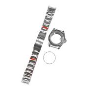 ROUREOX Retro 39mm Watch Case Kit Fixed 24-Hour Bezel Sapphire Crystal Date Magnifier Fit NH35 NH36 Movement Vintage Modding for Rolex Explorer-2 39MM