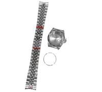 ROUREOX Retro 39mm Watch Case Kit Fixed 24-Hour Bezel Sapphire Crystal Date Magnifier Fit NH35 NH36 Movement Vintage Modding for Rolex Explorer-5 39MM