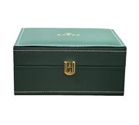 ROUREOX Secure Watch Storage Wood - Timber Display Case with Soft Pads - Real Wood Organiser for Rolex Sky-Dweller