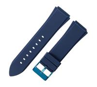 ROUREOX Silicone Watch Band 22Mm Waterproof Replacement Strap Sports Rubber Mens Womens Quick Release Pin Buckle for Guess U0247G3/W1058G2/W0040G3-Blue 22MM
