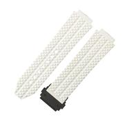 ROUREOX Silicone Watch Strap Soft Rubber Band 17x24mm Waterproof Sports Wristbelt Stainless Steel Deployment Clasp for Hublot Big Bang Collection-D5