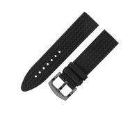 ROUREOX Silicone Watch Strap Soft Rubber Band Racing Sports Wristbelt Steel Deployment Buckle for Chopard Mille Miglia Series-A3 23mm