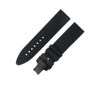 ROUREOX Silicone Watch Strap Soft Rubber Band Racing Sports Wristbelt Steel Deployment Buckle for Chopard Mille Miglia Series-A5 21mm